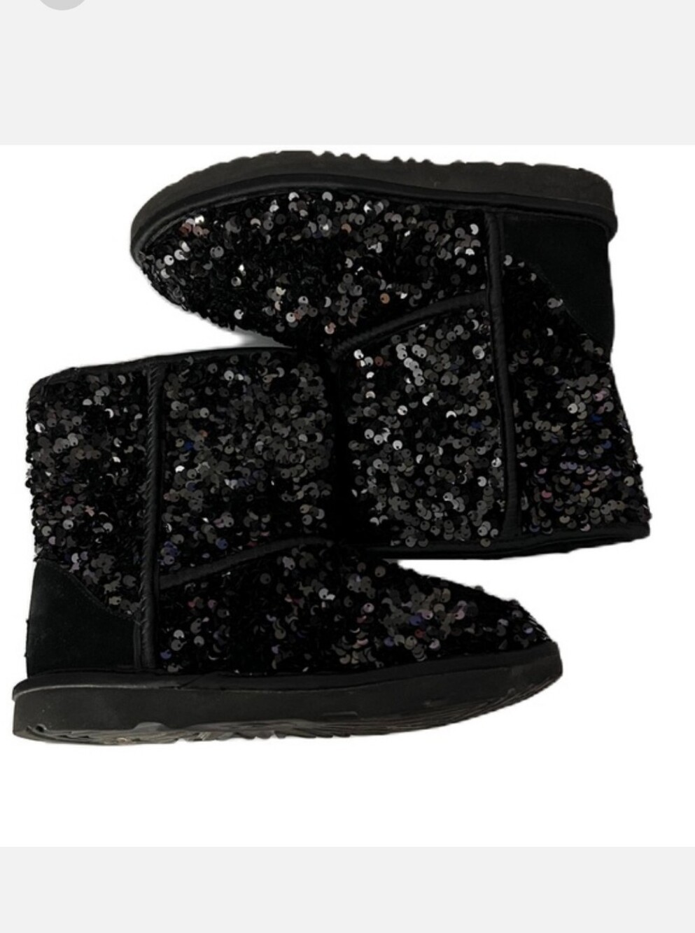 UGG Black Sequin Short Booties 5